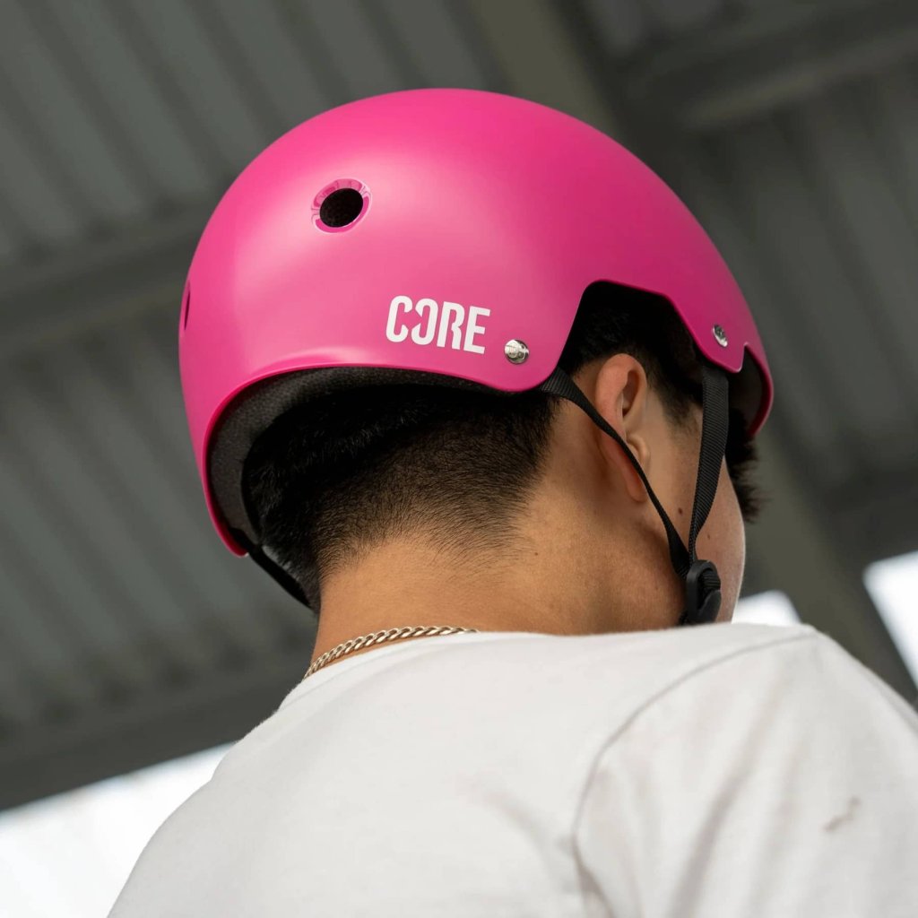 CORE - Action Helmet - Bright Pink - helma  na freestyle koloběžky